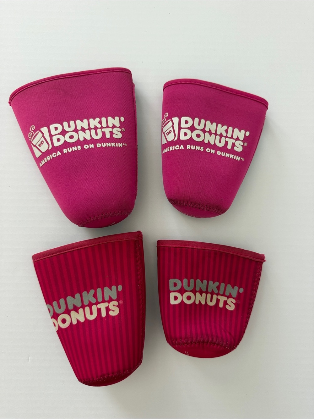 Dunkin' Donuts Pink Neoprene Cup Sleeves - Set of 4